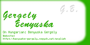gergely benyuska business card